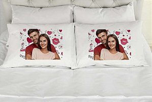 Fronhas Casal Love Personalizada com a sua Foto