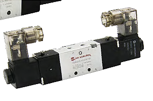 VALVULA DUPLO SOLENOIDE EM LINHA 5/2 VIAS