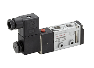 Válvula V51 series, simples solenoide, G1/4, 5/2 C/bobina 220V Código: V51B517A-A219C