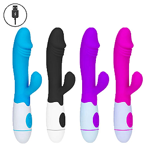 Vibrador Rabbit 30 Modos de Vibrações Recarregável