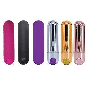 Vibrador Mini Capsula 10 Modos de Vibrações Recarregável
