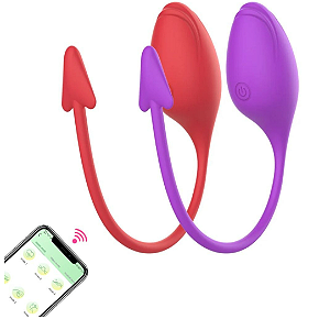 Vibrador de Casal App 09 Modos de Vibrações Recarregável