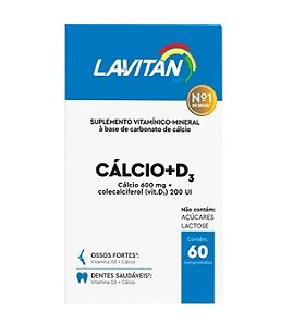 Suplemento Vitamínico Lavitan Cálcio + D3 Com 60 Comprimidos