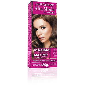 Tintura  Alta Moda 7,7 Castanho Luminoso Extra Claro