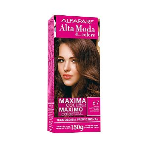 Tintura Alta Moda Coloração 6.7 Castanho Luminoso Claro