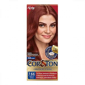 Tintura Creme Cor & Ton - Cor: 7.66 Vermelho Intenso