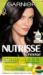 Tintura Garnier Nutrisse Creme 10 Preto Ônix