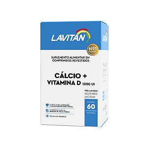 Suplemento Vitamínico Lavitan Cálcio + D 1000 Com 60 Comprimidos