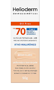HELIODERM PROTETOR SOLA  FACIAL FPS70 BEGE CLARO