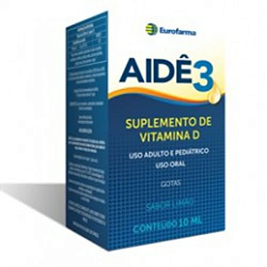 Vitamina D Aidê 3 Gotas Eurofarma 10ml
