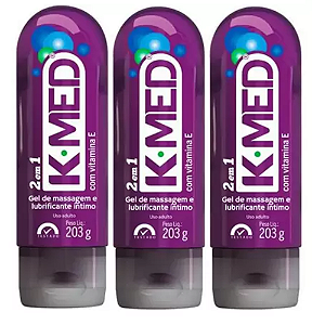 Kit c/ 3 K-med 2em1 Lubrificante Intimo 200ml