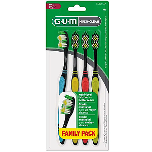 Escova Dental Gum Multi-Clean Family Pack (4 Unidades)
