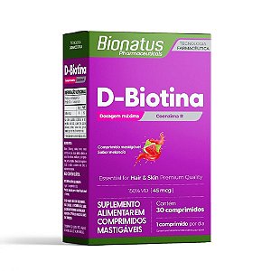 D-BIOTINA BIONATUS 30 COMPRIMIDOS MASTIGÁVEIS
