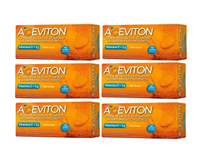 Kit 6x Vitamina C 1g Aceviton Imunidade Com 10 Cp Eferv