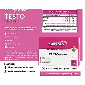Lavitan Testo Femme Performance 30 Comprimidos - 1 UNIDADE