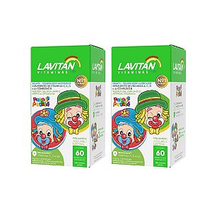 KIT 2 Lavitan Kids Mastigaveis Sortidos 60 cps cada