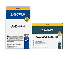 KIT Lavitan A-z original Comp + Cabelos E Barba 60 Comp