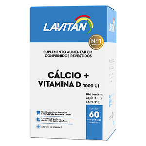Suplemento Vitamínico Lavitan Cálcio + D 1000 Com 60 Comprimidos