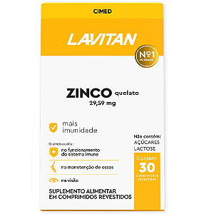 Suplemento Alimentar Lavitan Zinco 29,59mg com 30 Comprimidos