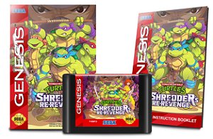Cartucho Reprô Teenage Mutant Ninja Turtles Shredder's Re-Revenge P/ Mega Drive - Retro X