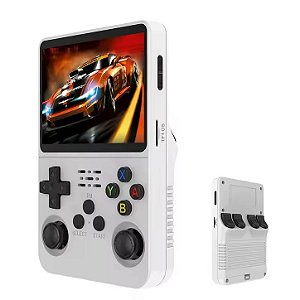 Console Portátil Multijogos R36S 64GB (Branco)