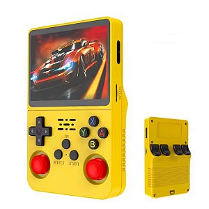 Console Portátil Multijogos R36S 64GB (Amarelo)