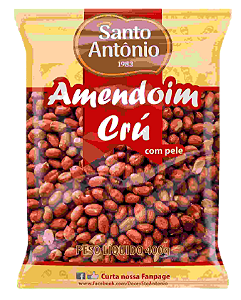 AMENDOIM CRU C/ PELE PCT 400G