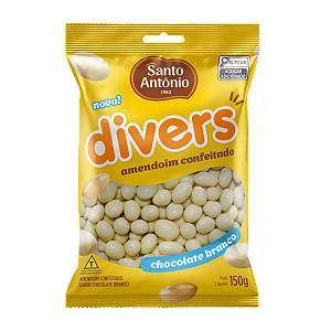 AMENDOIM DIVERS C/ CHOCOLATE BRANCO PCT 150G