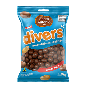 AMENDOIM DIVERS C/ CHOCOLATE PCT 150G
