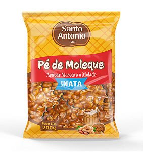 PÉ DE MOLEQUE C/ AÇÚCAR MASCAVO E NATA PCT 200G