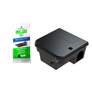 Porta Isca Control Box + 1 Par De Peg Rat Light