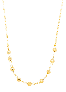 Colar cartier dourado com esferas