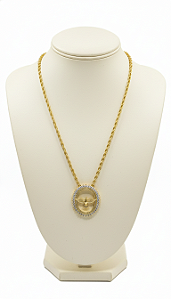 Colar Divino Espírito Santo no Cordão Baiano