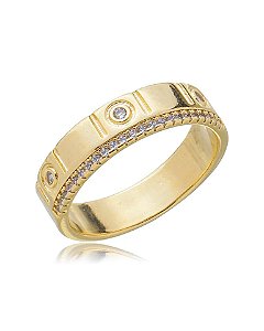 Anel Círculo Nobre Cravejado