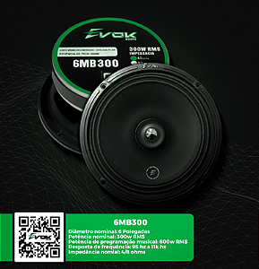 PAR VOZ 6" 300RMS 4OHMS EVOK