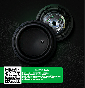 SUB 12" 600RMS 4OHMS EVOK