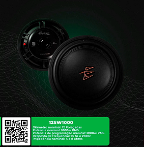 SUB 12" SW1000 4OHMS