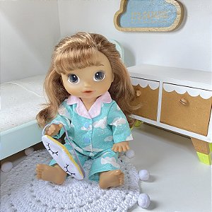 Roupa boneca Baby Alive Kit 5 peças Unicórnio - Pequena Stella