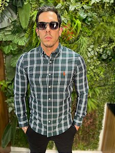 Camisa Social Manga Longa Xadrez Ralph Lauren