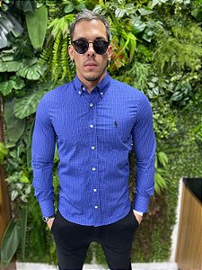 Camisa Social Manga Longa Ralph Lauren (  Micro Xadrez )