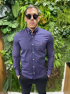 Camisa Social Manga Longa Ralph Lauren (  Micro Xadrez )