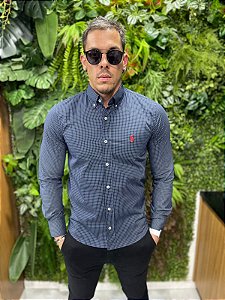 Camisa Social Manga Longa Ralph Lauren (  Micro Xadrez )