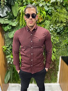 Camisa Social Manga Longa Ralph Lauren (  Micro Xadrez )