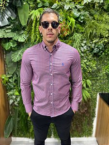 Camisa Social Manga Longa Ralph Lauren (  Micro Xadrez )