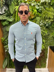 Camisa Social Manga Longa Ralph Lauren (  Micro Xadrez )