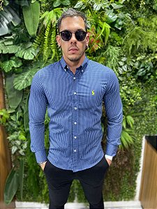Camisa Social Manga Longa Ralph Lauren (  Micro Xadrez )