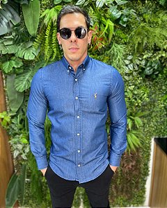 Camisa Jeans Médio Manga Longa Ralph Lauren
