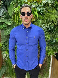 Camisa Oxford Ralph Lauren Manga Longa