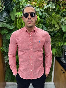 Camisa manga longa de linho Ralph Lauren