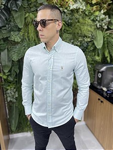 Camisa Ralph Lauren Oxford Manga Longa